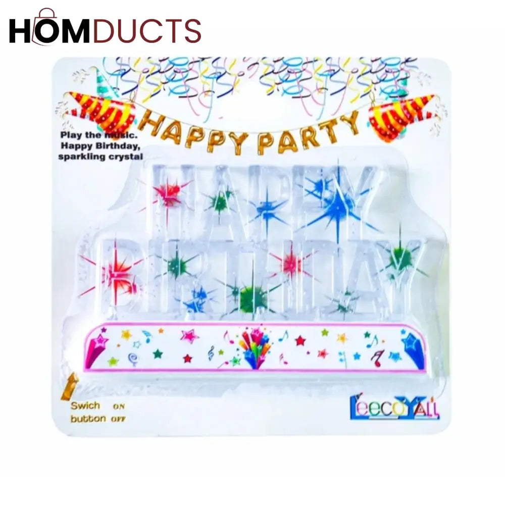 Led Multicolor Happy Birthday Candel