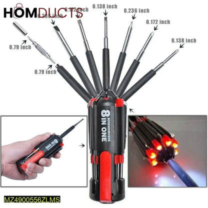 Led Screw Driver (8 in 1)