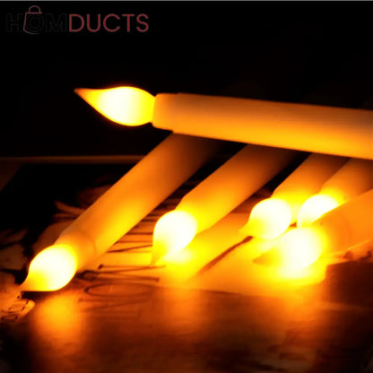 LED Twisted Taper Candle – 1pc Flameless Ivory Candle with Realistic Warm Glow
