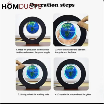 Levitating LED Magnetic Globe – Floating World Map Desk Decor