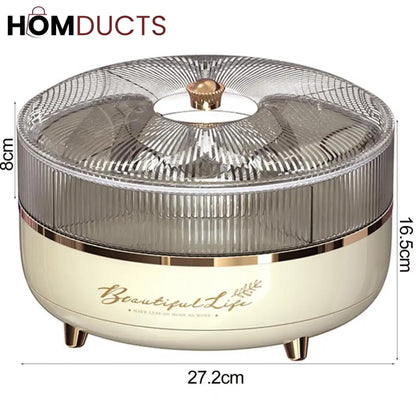 Light Luxury Rotating Sealed Dry Fruit Dish