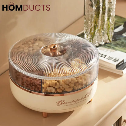 Light Luxury Rotating Sealed Dry Fruit Dish