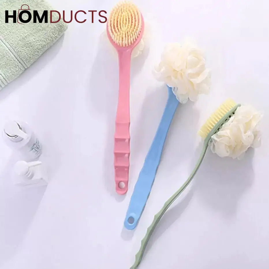 Long handle bath brush