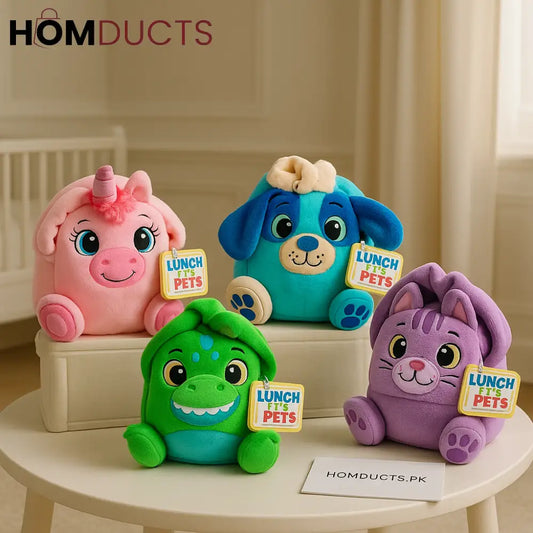 Lunch Pets Plush Kids’ Lunch Box – Cute & Insulated Animal-Shaped Bag