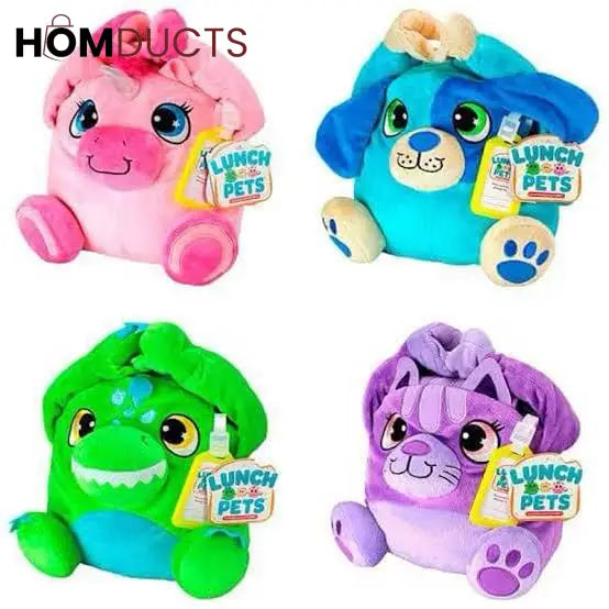Lunch Pets Plush Kids’ Lunch Box – Cute & Insulated Animal-Shaped Bag