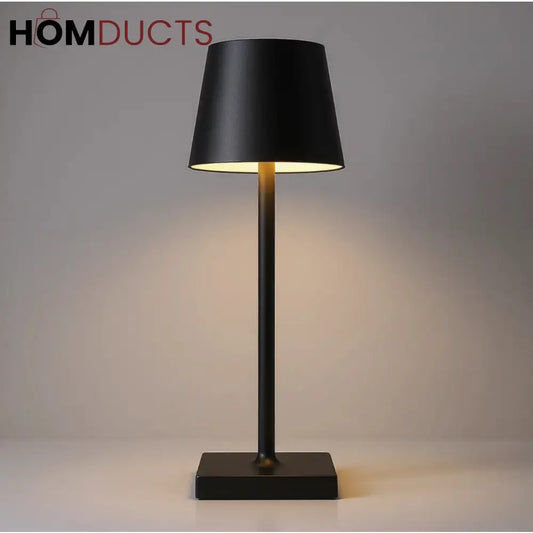LuxeGlow Rechargeable LED Side Lamp – Minimalist Black & White