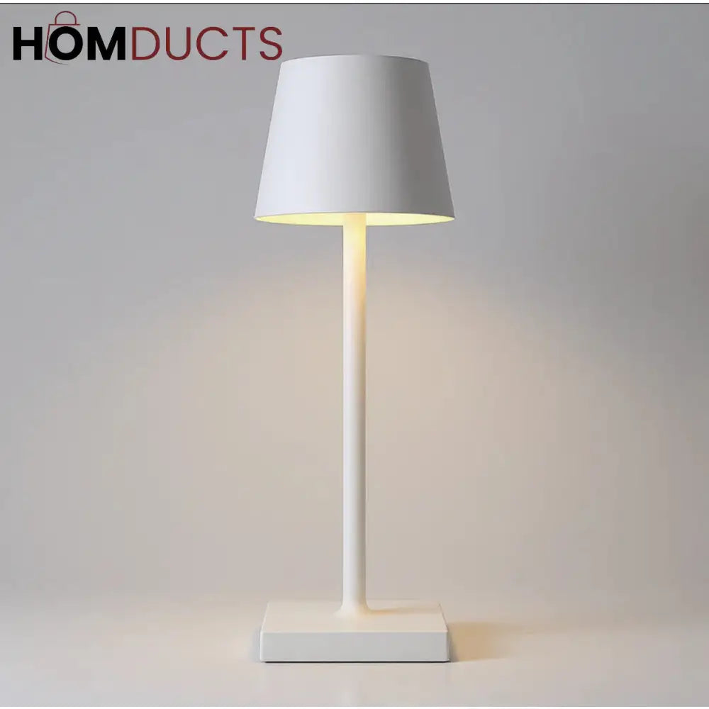 LuxeGlow Rechargeable LED Side Lamp – Minimalist Black & White