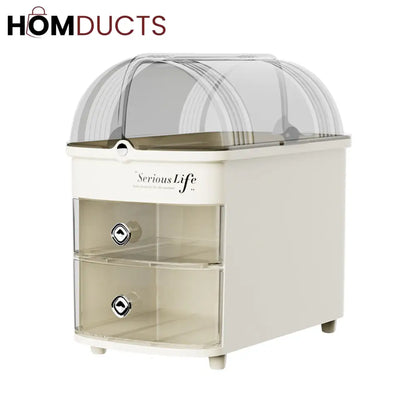 LUXORMOVE: Large Capacity Cosmetic & Jewelry Organizer with Lid