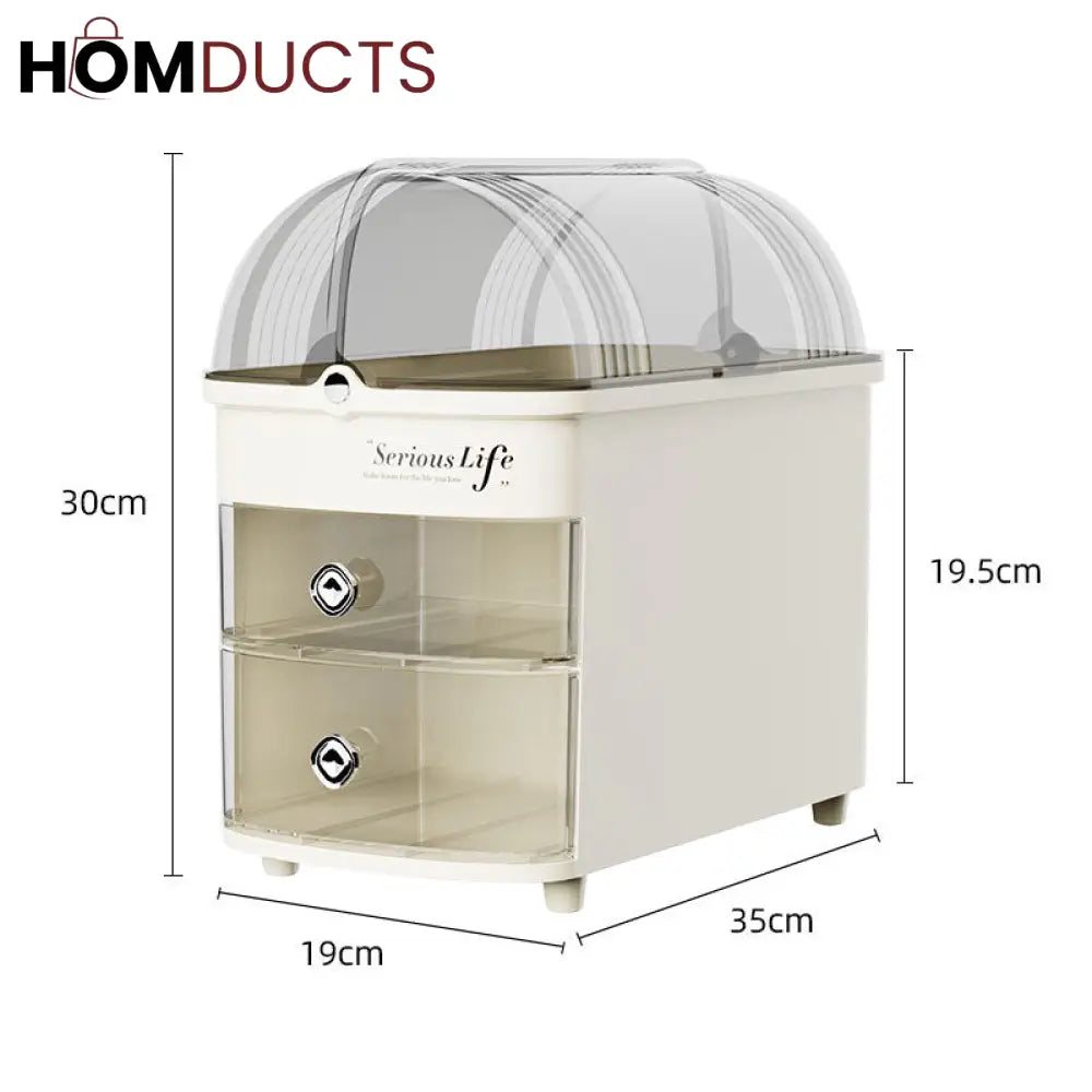 LUXORMOVE: Large Capacity Cosmetic & Jewelry Organizer with Lid