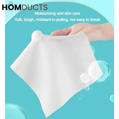Luxurious Soft Cotton Disposable Face Towels - 70 Count Thick & Absorbent