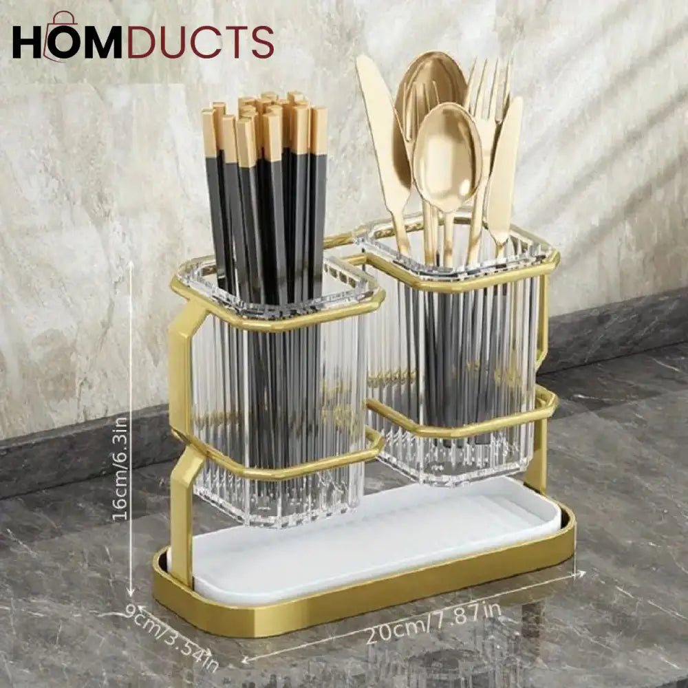 Luxury 2 Grid Cutlery Holder
