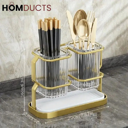 Luxury 2 Grid Cutlery Holder