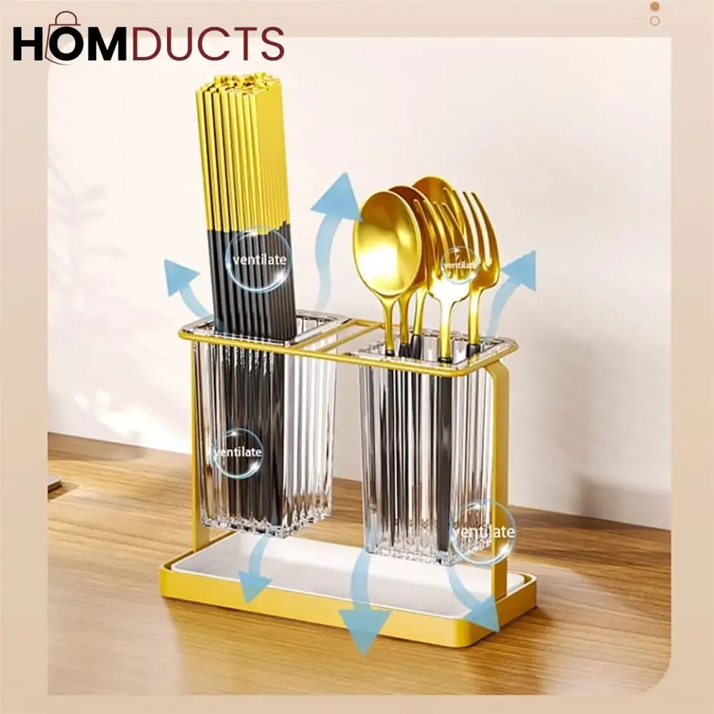 Luxury 2 Grid Cutlery Holder