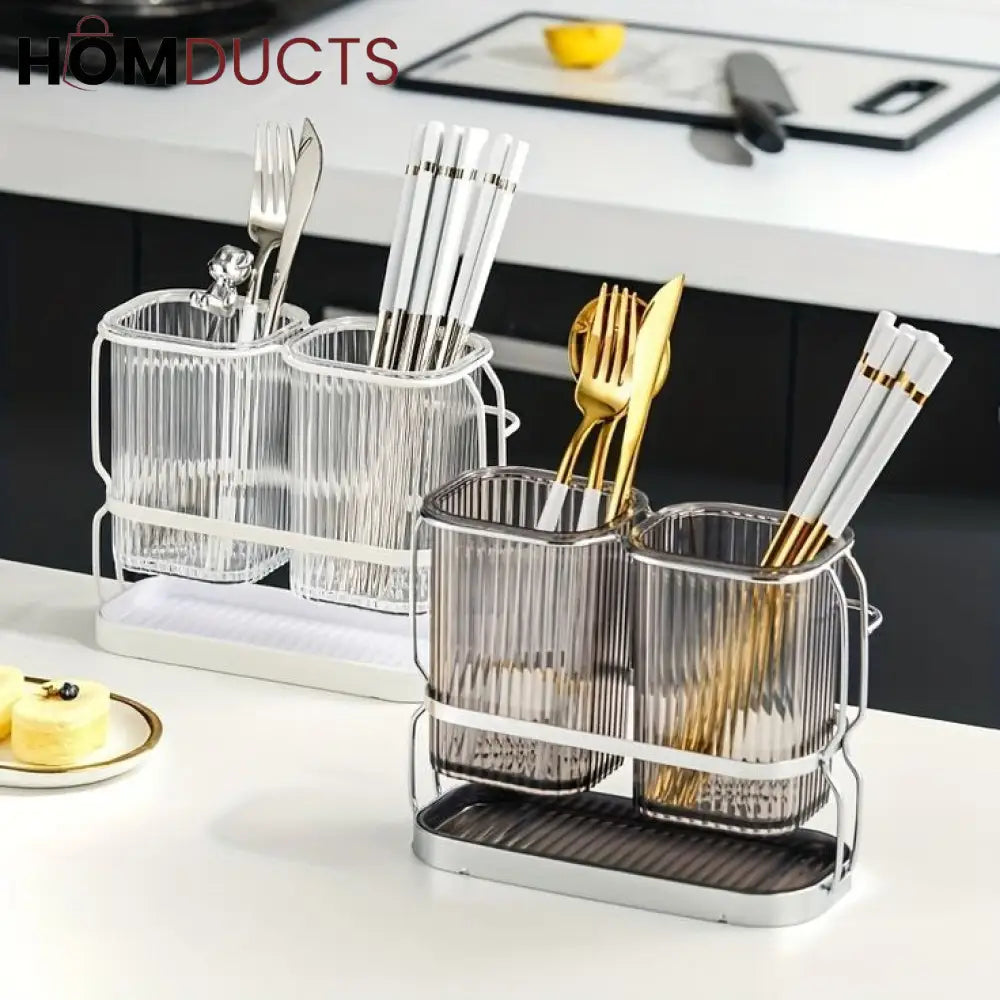 Luxury 2 Grid Cutlery Holder