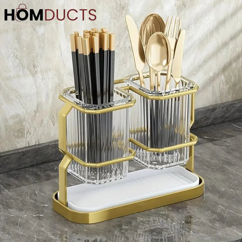 Luxury 2 Grid Cutlery Holder