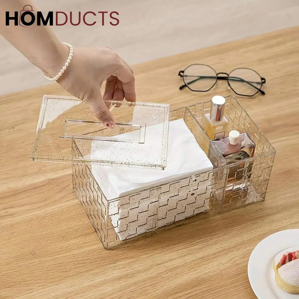 Luxury Acrylic Tissue Box With Holder