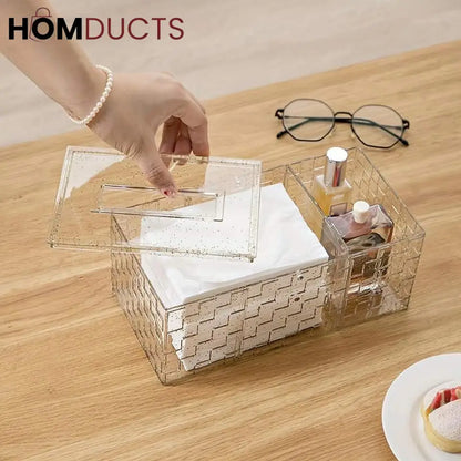 Luxury Acrylic Tissue Box With Holder