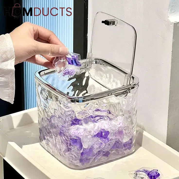 Luxury Clear Textured Tissue Storage Box with Lid – Elegant Acrylic Dispenser for Wet Wipes & Napkins