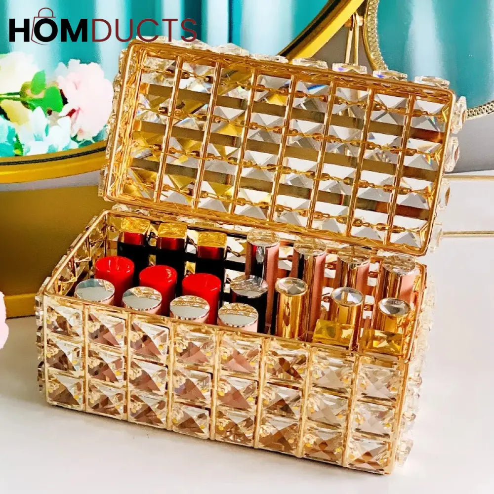 Luxury Crystal Lipstick Organizer