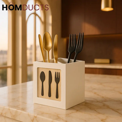 Luxury Cutlery Holder Organizer – Elegant Tableware Storage Box for Spoons, Forks & Knives