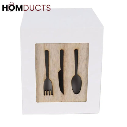 Luxury Cutlery Holder Organizer – Elegant Tableware Storage Box for Spoons, Forks & Knives
