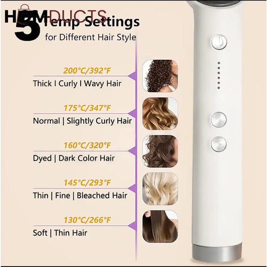 Luxury Electric Hair Straightening Brush – 4-in-1 Professional Styling Comb