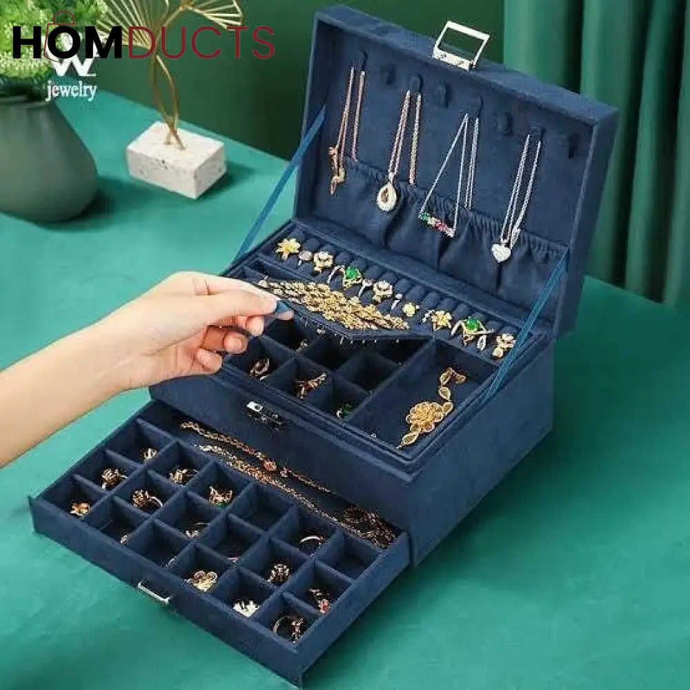 Luxury Flannel Jewelry Organizer
