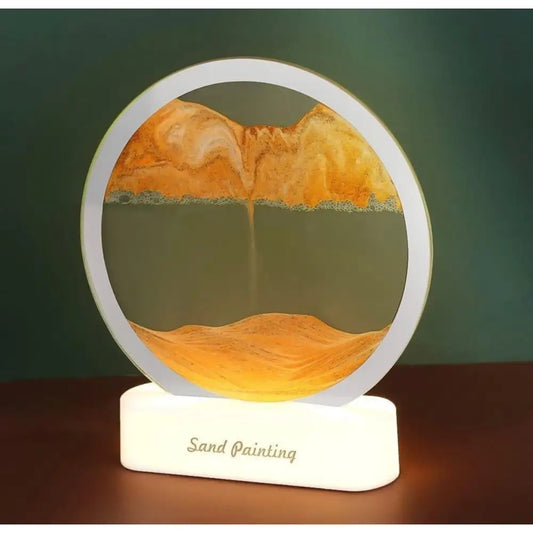 Luxury LED Motion Sand Art Display – Rotating Sand Painting Decor