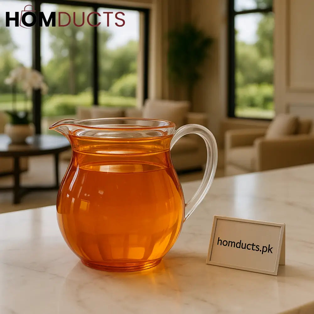 Luxury Orange Acrylic Water Jug with Lid – Premium Quality Pitcher