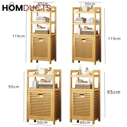 Luxury Rattan Tilt-Out Laundry Hamper with Dual Compartments