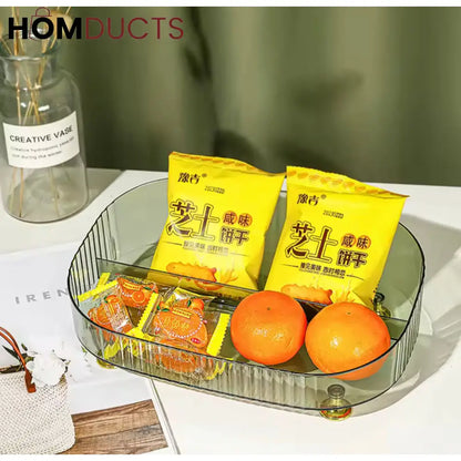 Luxury Transparent Makeup Perfume Organizer with Stand - Large Capacity Anti-Slip Countertop Storage