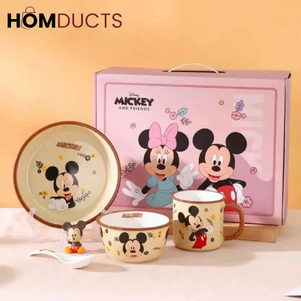 Magical Mickey Mouse Ceramic Dinnerware Set (4-Piece)