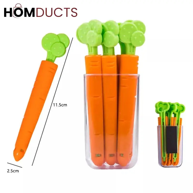Magnetic carrot sealing clip