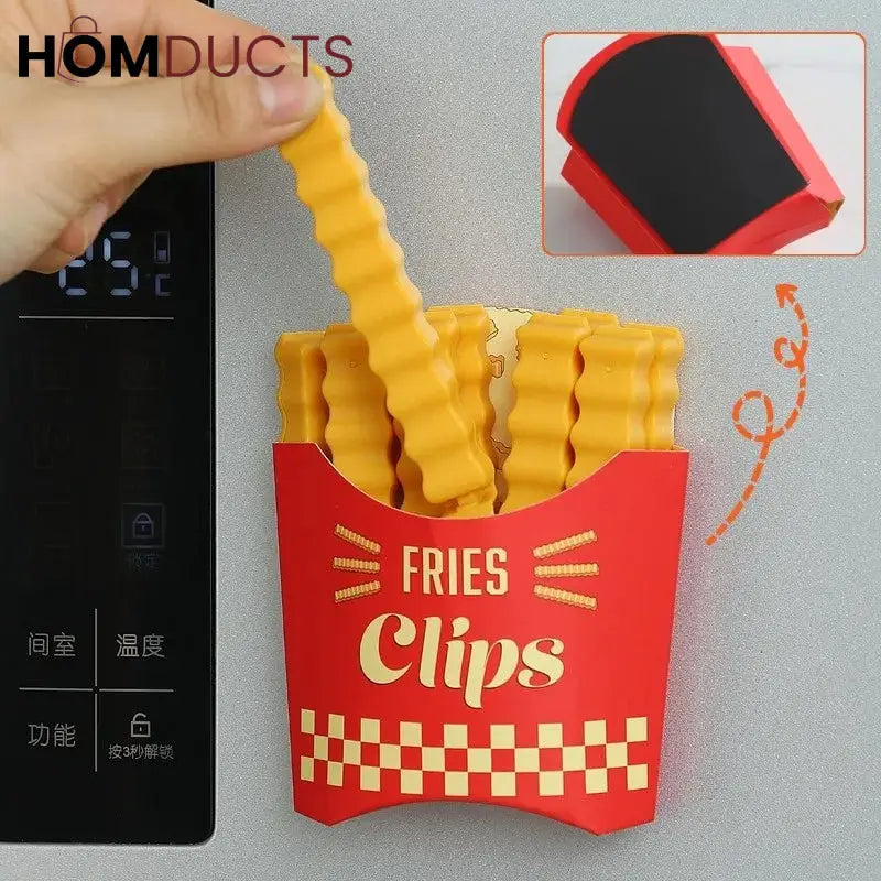 Magnetic French Fries Style Food Sealing Clips (12pcs)