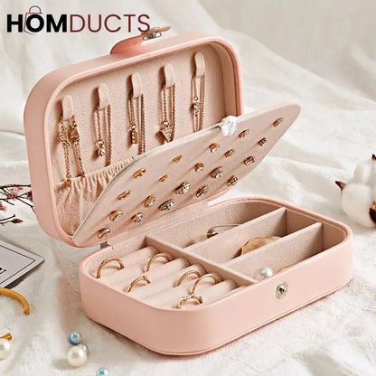 Medium sized leather jewellery organizer