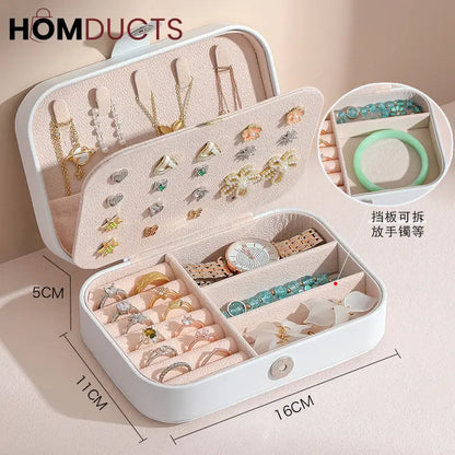 Medium sized leather jewellery organizer