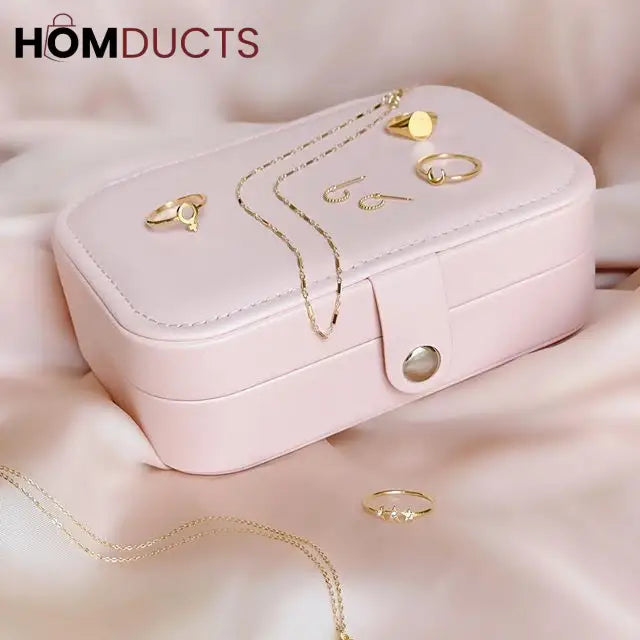 Medium sized leather jewellery organizer