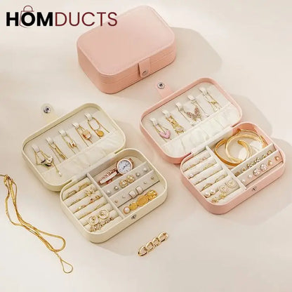 Medium sized leather jewellery organizer