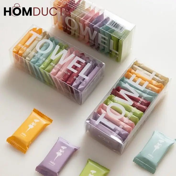 Mini Compressed Magic Towels – Portable Expanding Disposable Face Towels for Travel, Camping & Skincare