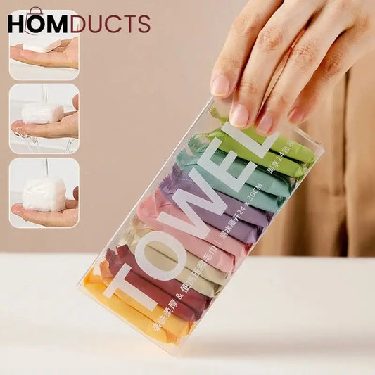 Mini Compressed Magic Towels – Portable Expanding Disposable Face Towels for Travel, Camping & Skincare