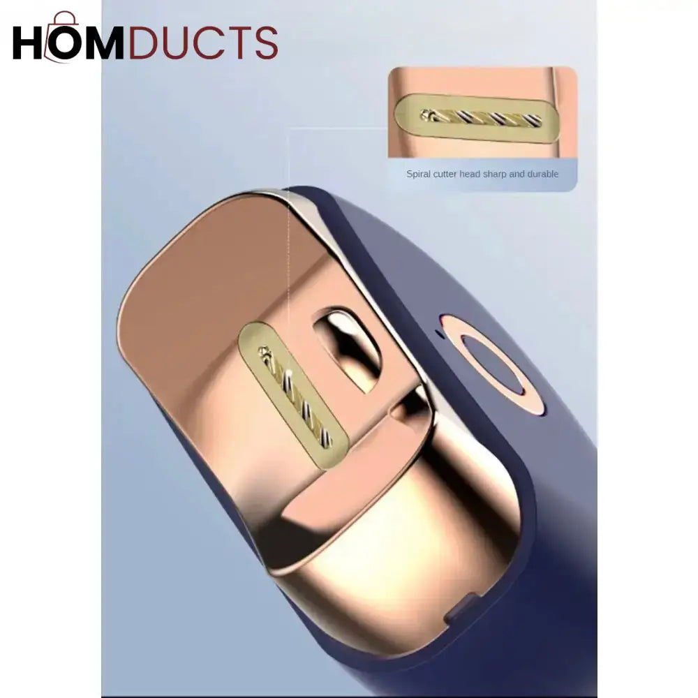 Mini Electric Nail Trimmer & Polisher with Light - Low Noise, Portable Nail Clippers for Babies, Adults, and Professional Manicure