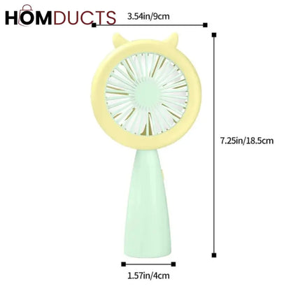 Mini Handheld Fan With Light