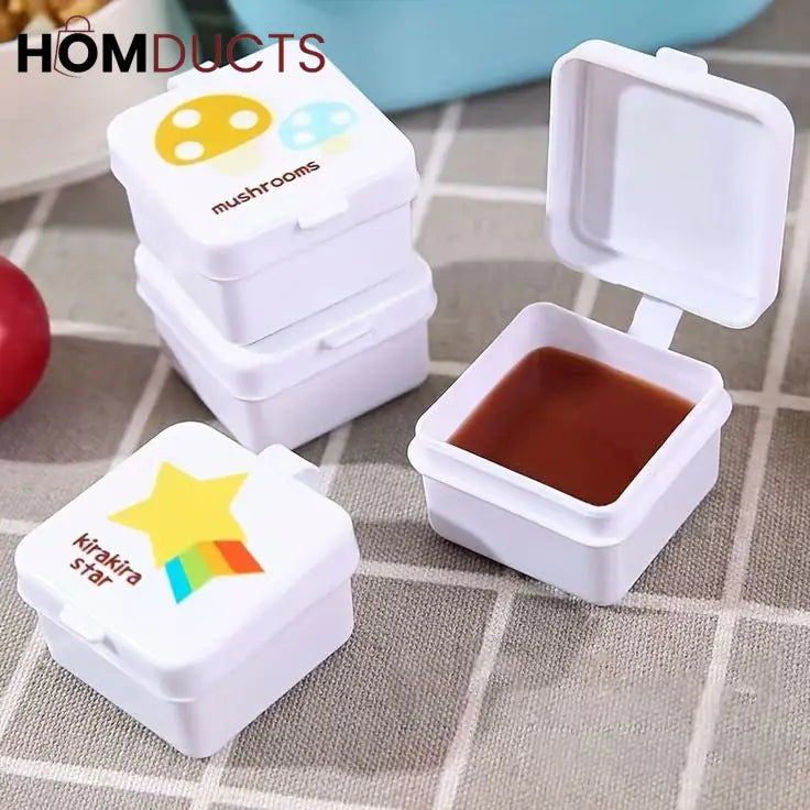 Mini Portable Ketchup And Seasoning Container (4pcs)
