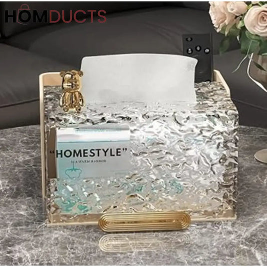 Modern Glacier Style Tissue Box