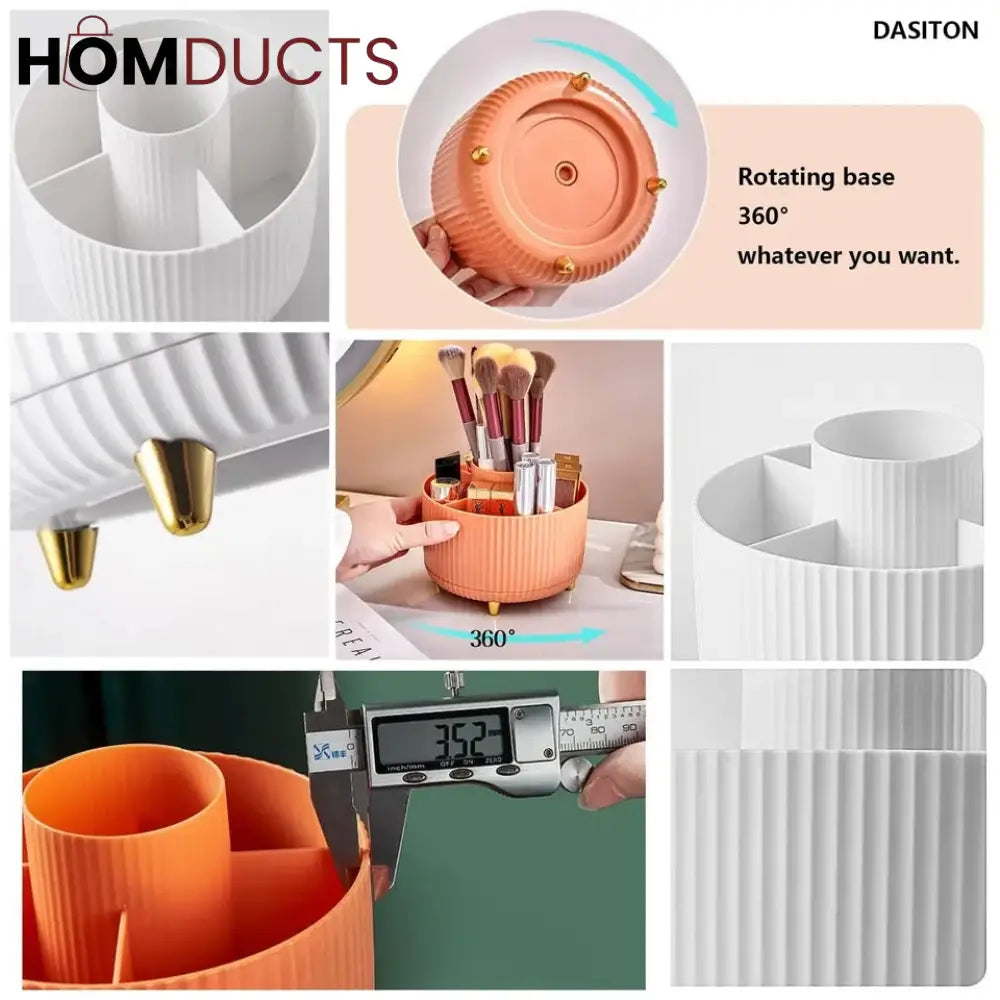 Modern Rotating Cosmetic Brush Organiser