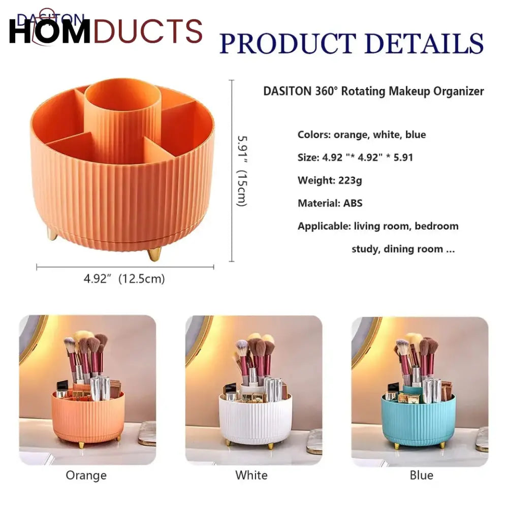 Modern Rotating Cosmetic Brush Organiser