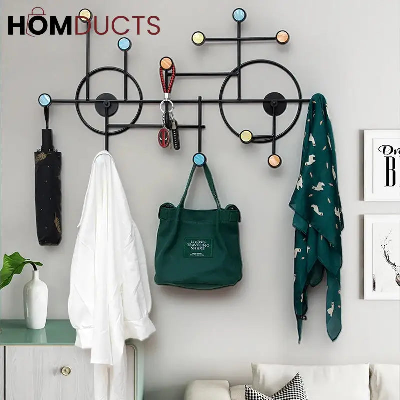 Modern Style Wall Shelf With Hooks