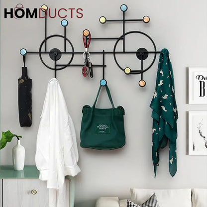 Modern Style Wall Shelf With Hooks