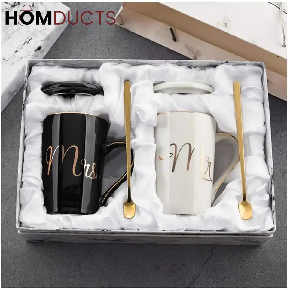 Mr And Mrs Mug Set Gift Box