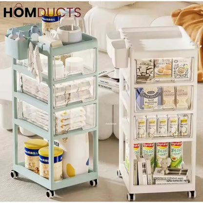 Multi Drawer Baby Supplies And Multipurpose Trolley